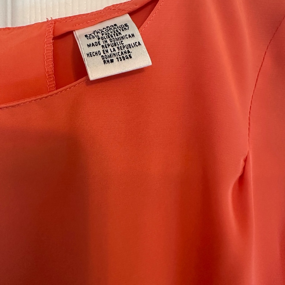 Vintage Christie & Jill Chic Women's Blouse - Red, Teal, Black, Peach Size XL - Picture 14 of 15